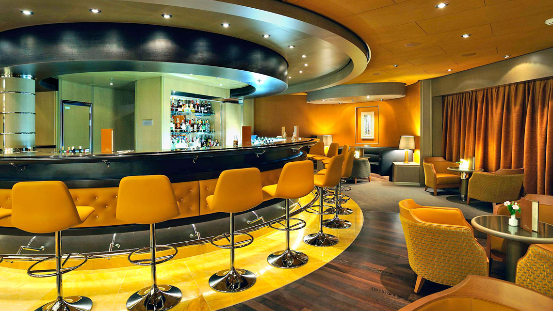 AMV Design - Cunard Queen Elisabeth Ocean Bar cruise ship interior design